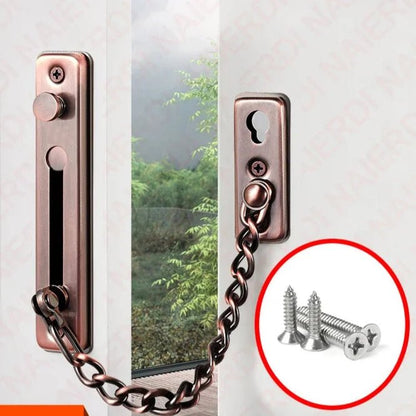 Security Door Sliding Chain Lock 304 Stainless Steel Security Anti - theft Door Chain Latch Buckle Guard Door Hardware - Checkouts USA