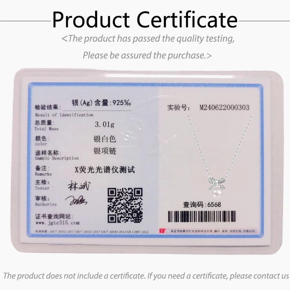 Seulement Natural Freshwater Non - Nucleated Pearl Necklace Female 925 Sterling Silver Bow Pendant Chain Sweet Jewelry Accessories - Checkouts USA