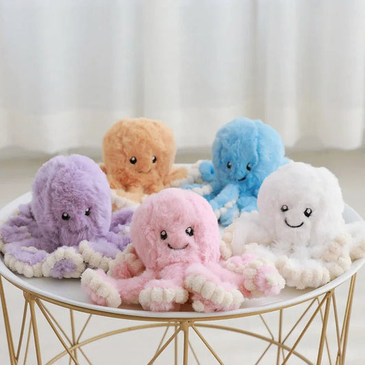 Simulation Octopus Doll Color Plush Toy Ocean Submarine Creature Squid Pet Sound Toy Decorative Ornaments Small Gifts Pet Toy - Furbury