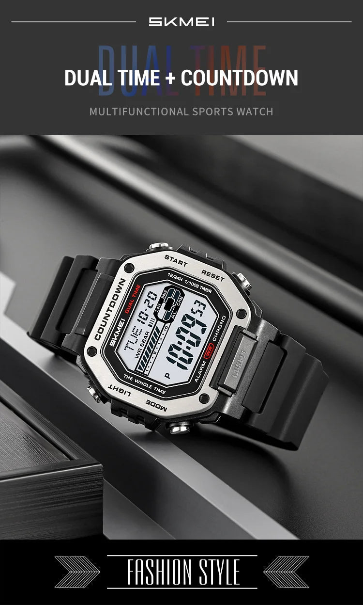 SKMEI Alarm Clock Sport Digital Wristwatches For Men Women Waterproof Date Electronic Watches Chrono Military Watch Reloj Hombre - Checkouts USA