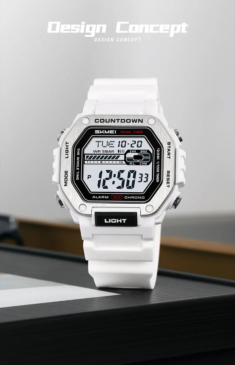 SKMEI Alarm Clock Sport Digital Wristwatches For Men Women Waterproof Date Electronic Watches Chrono Military Watch Reloj Hombre - Checkouts USA