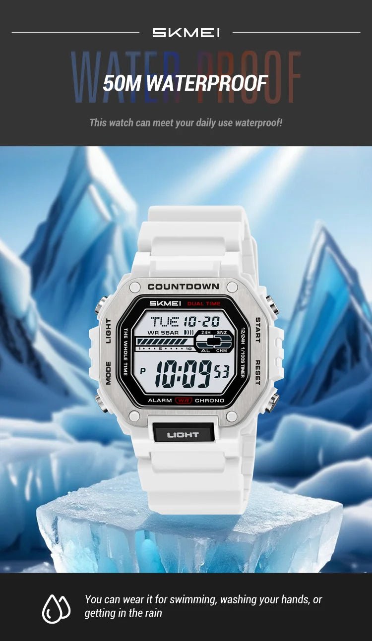 SKMEI Alarm Clock Sport Digital Wristwatches For Men Women Waterproof Date Electronic Watches Chrono Military Watch Reloj Hombre - Checkouts USA