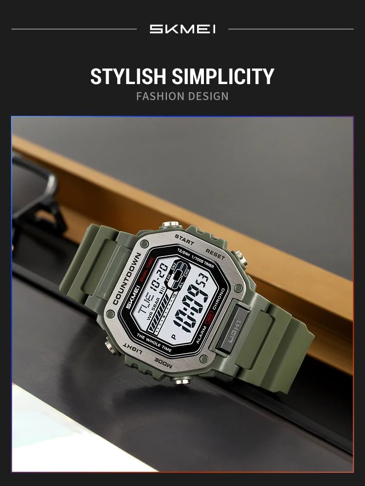 SKMEI Alarm Clock Sport Digital Wristwatches For Men Women Waterproof Date Electronic Watches Chrono Military Watch Reloj Hombre - Checkouts USA