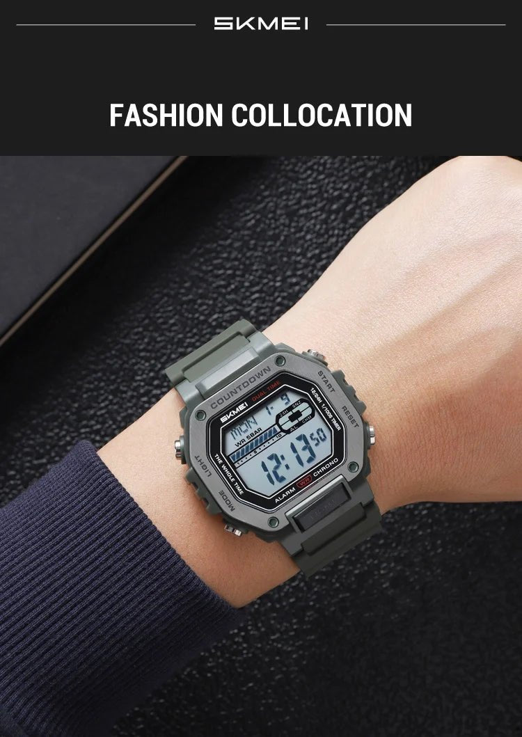 SKMEI Alarm Clock Sport Digital Wristwatches For Men Women Waterproof Date Electronic Watches Chrono Military Watch Reloj Hombre - Checkouts USA