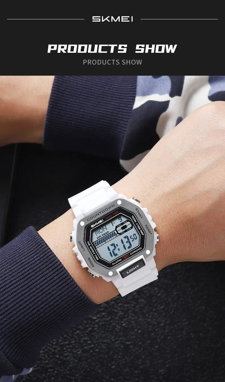 SKMEI Alarm Clock Sport Digital Wristwatches For Men Women Waterproof Date Electronic Watches Chrono Military Watch Reloj Hombre - Checkouts USA