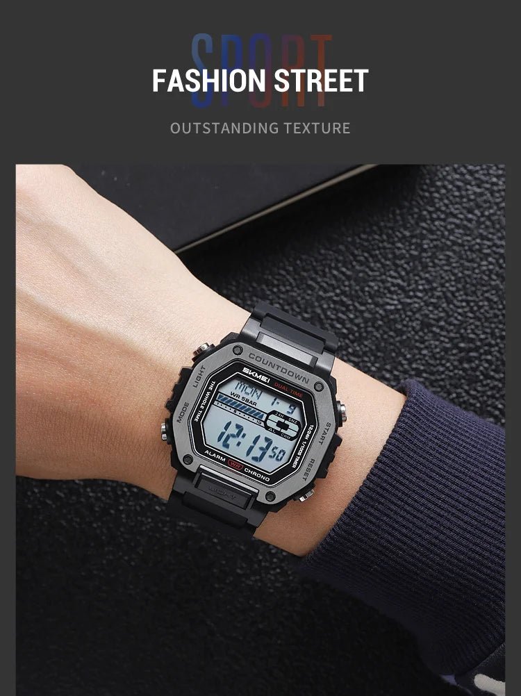 SKMEI Alarm Clock Sport Digital Wristwatches For Men Women Waterproof Date Electronic Watches Chrono Military Watch Reloj Hombre - Checkouts USA