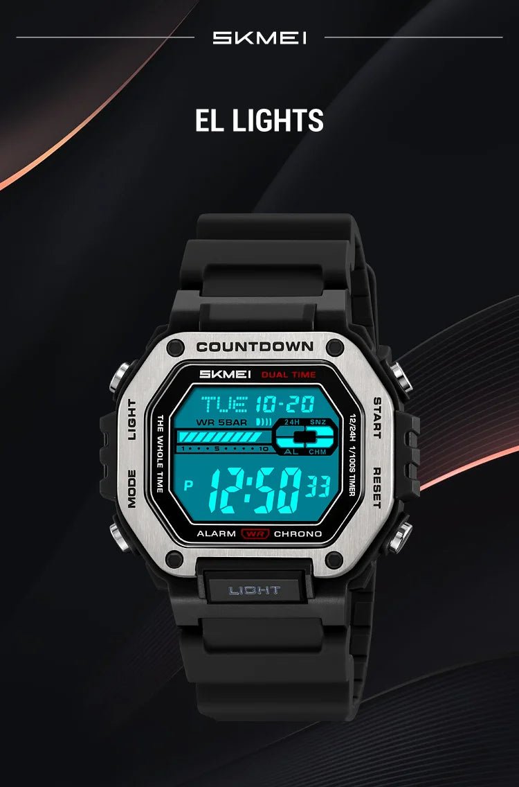 SKMEI Alarm Clock Sport Digital Wristwatches For Men Women Waterproof Date Electronic Watches Chrono Military Watch Reloj Hombre - Checkouts USA