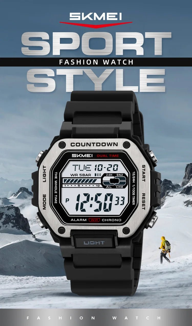 SKMEI Alarm Clock Sport Digital Wristwatches For Men Women Waterproof Date Electronic Watches Chrono Military Watch Reloj Hombre - Checkouts USA