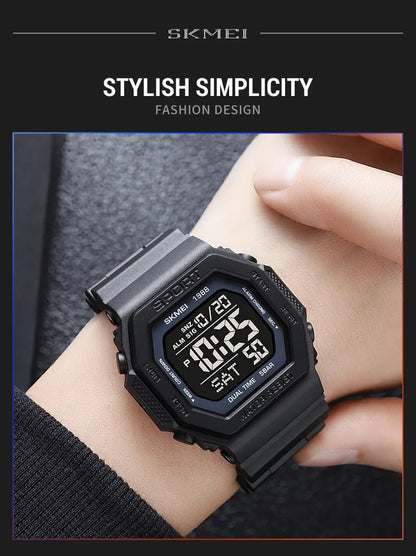 SKMEI Fashion Sports Digital Watch For Men Women 5Bar Waterproof Countdown Chrono Military Wristwatch and Bracelet Reloj Hombre - Checkouts USA