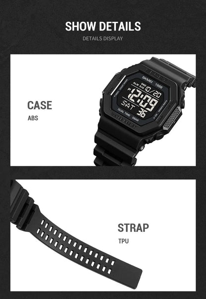 SKMEI Fashion Sports Digital Watch For Men Women 5Bar Waterproof Countdown Chrono Military Wristwatch and Bracelet Reloj Hombre - Checkouts USA