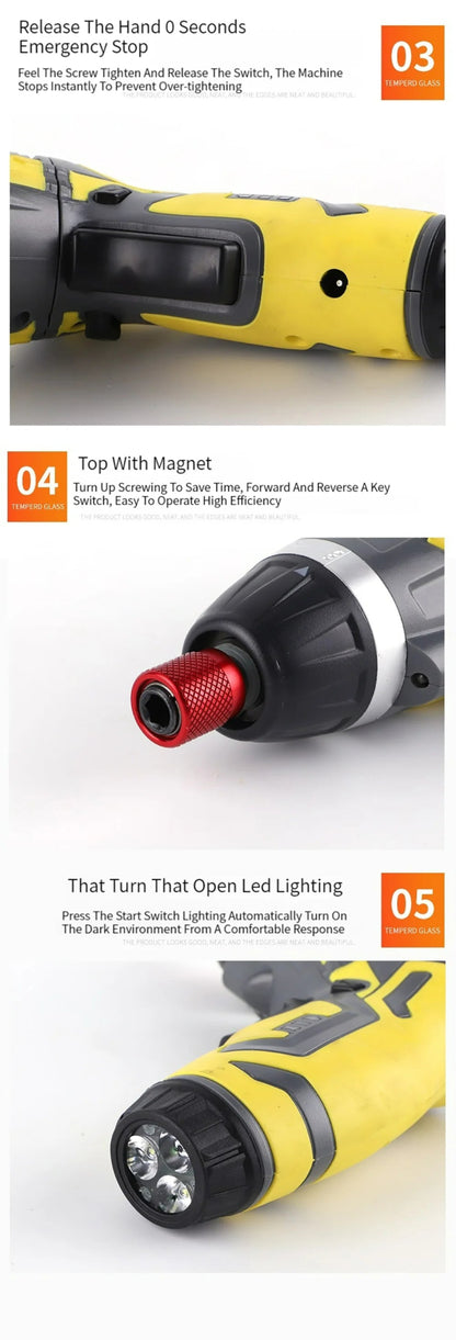 Small And Powerful Battery Screwdriver Rechargeable 4.2V 6Nm 1300mAh 250rpm Screwdrivers Electric Screw Driver Screwdriver Set - Checkouts USA