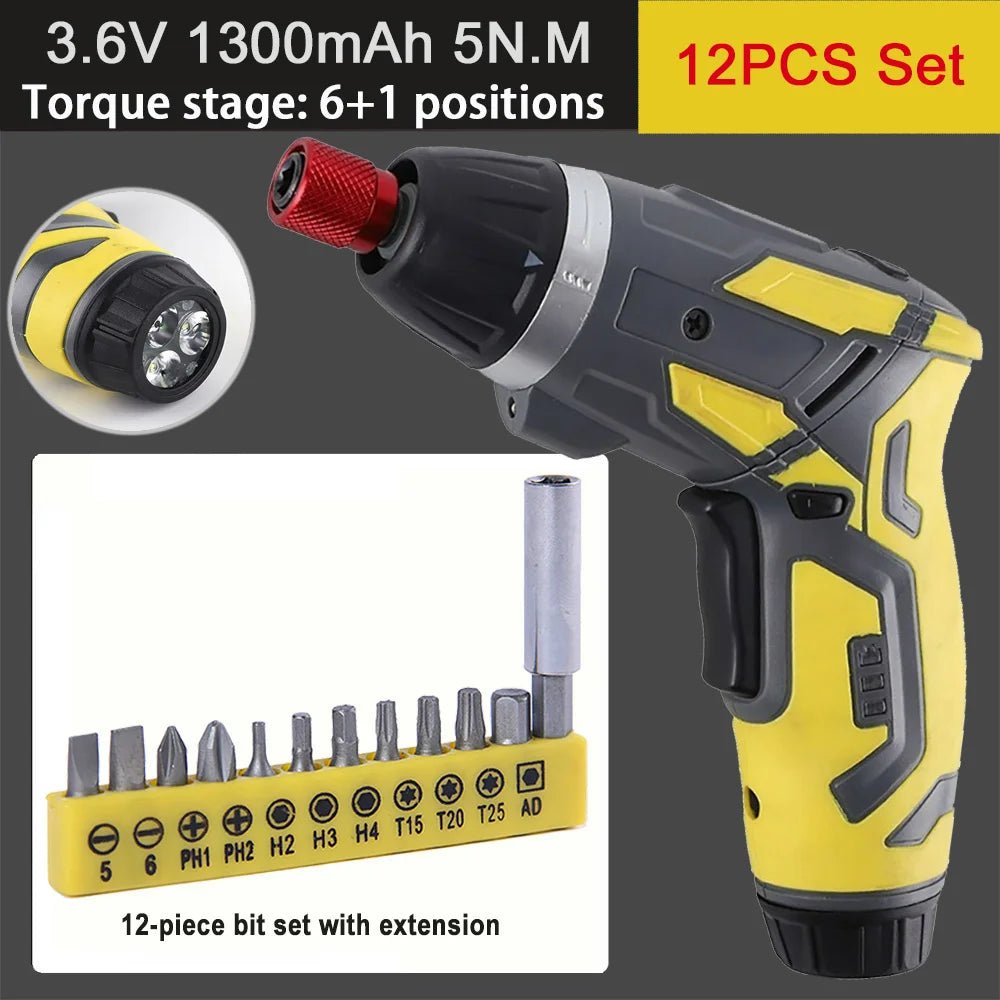 Small And Powerful Battery Screwdriver Rechargeable 4.2V 6Nm 1300mAh 250rpm Screwdrivers Electric Screw Driver Screwdriver Set - Checkouts USA
