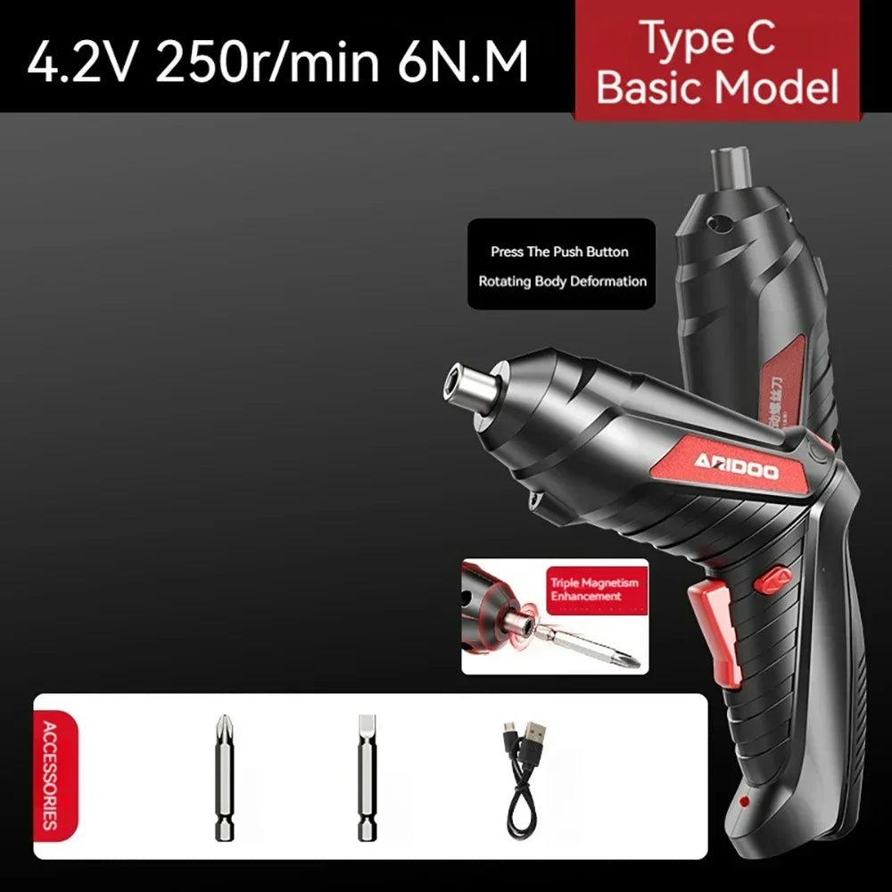 Small And Powerful Battery Screwdriver Rechargeable 4.2V 6Nm 1300mAh 250rpm Screwdrivers Electric Screw Driver Screwdriver Set - Checkouts USA