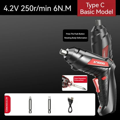 Small And Powerful Battery Screwdriver Rechargeable 4.2V 6Nm 1300mAh 250rpm Screwdrivers Electric Screw Driver Screwdriver Set - Checkouts USA