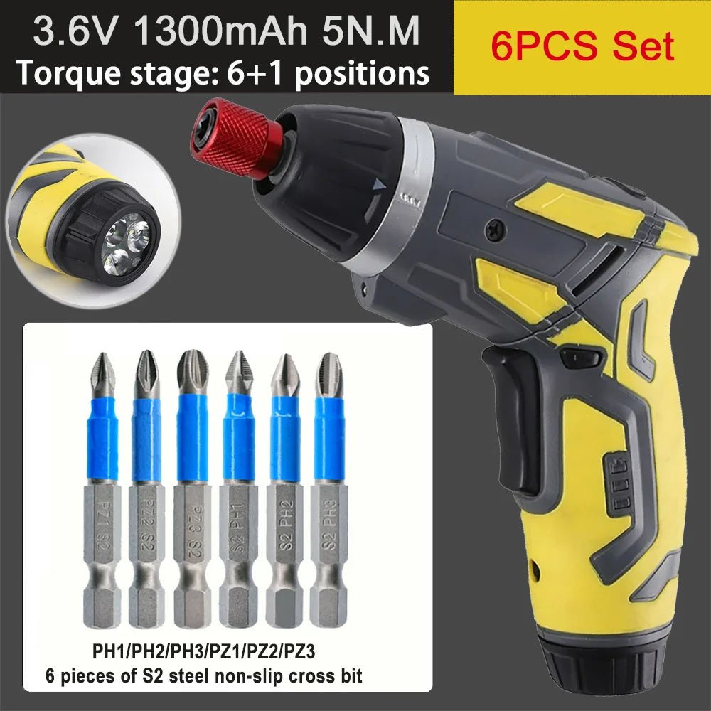 Small And Powerful Battery Screwdriver Rechargeable 4.2V 6Nm 1300mAh 250rpm Screwdrivers Electric Screw Driver Screwdriver Set - Checkouts USA