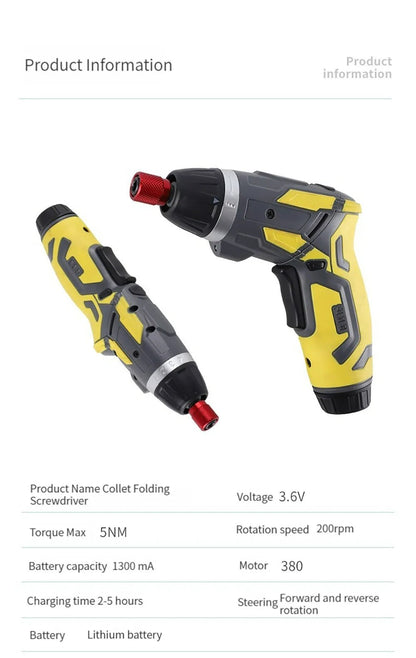 Small And Powerful Battery Screwdriver Rechargeable 4.2V 6Nm 1300mAh 250rpm Screwdrivers Electric Screw Driver Screwdriver Set - Checkouts USA