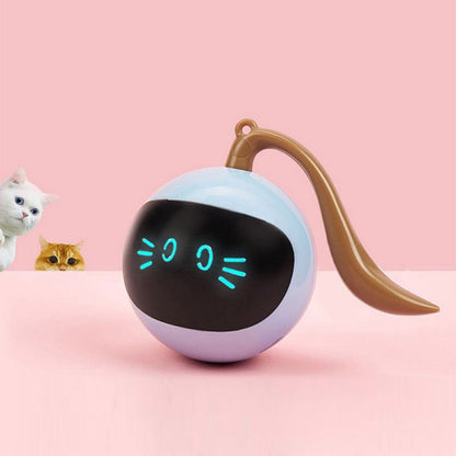 Smart Cat Toy USB Rechargeable Kitten Automatic Ball Toys Electric Jumping Ball Self Rotating Toys For Cat Kitten Dog Puppy Kids - Checkouts UK