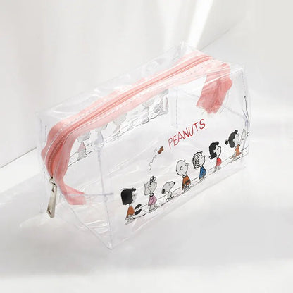 Snoopy Outdoor Girl Makeup Bag Women Necessary Cosmetic Bag Transparent Travel Organizer Cartoon Fashion Small Toiletry Pouch - Checkouts UK