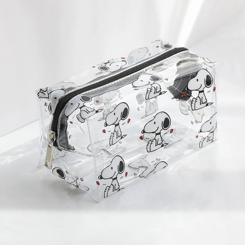 Snoopy Outdoor Girl Makeup Bag Women Necessary Cosmetic Bag Transparent Travel Organizer Cartoon Fashion Small Toiletry Pouch - Checkouts UK