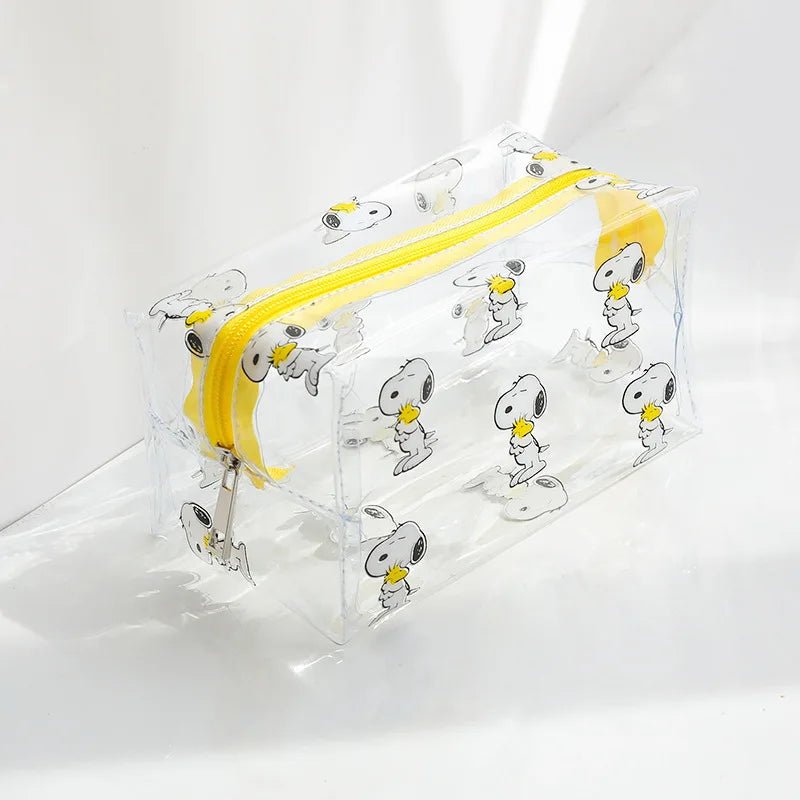 Snoopy Outdoor Girl Makeup Bag Women Necessary Cosmetic Bag Transparent Travel Organizer Cartoon Fashion Small Toiletry Pouch - Checkouts UK