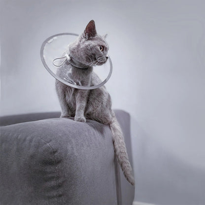 Soft Cat Recovery Collar Protective Adjustable Pet Cone Collar For After Surgery Comfortable Lightweight Elizabethan Collar - Checkouts UK