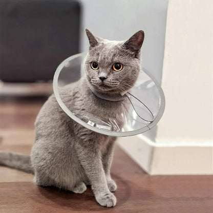 Soft Cat Recovery Collar Protective Adjustable Pet Cone Collar For After Surgery Comfortable Lightweight Elizabethan Collar - Checkouts UK