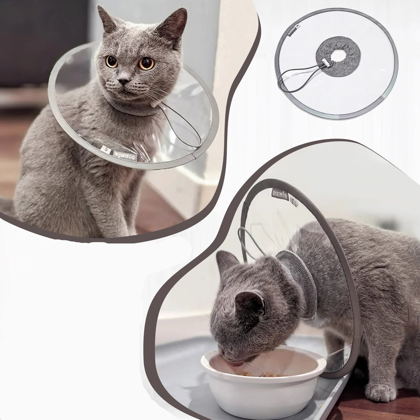 Soft Cat Recovery Collar Protective Adjustable Pet Cone Collar For After Surgery Comfortable Lightweight Elizabethan Collar - Checkouts UK