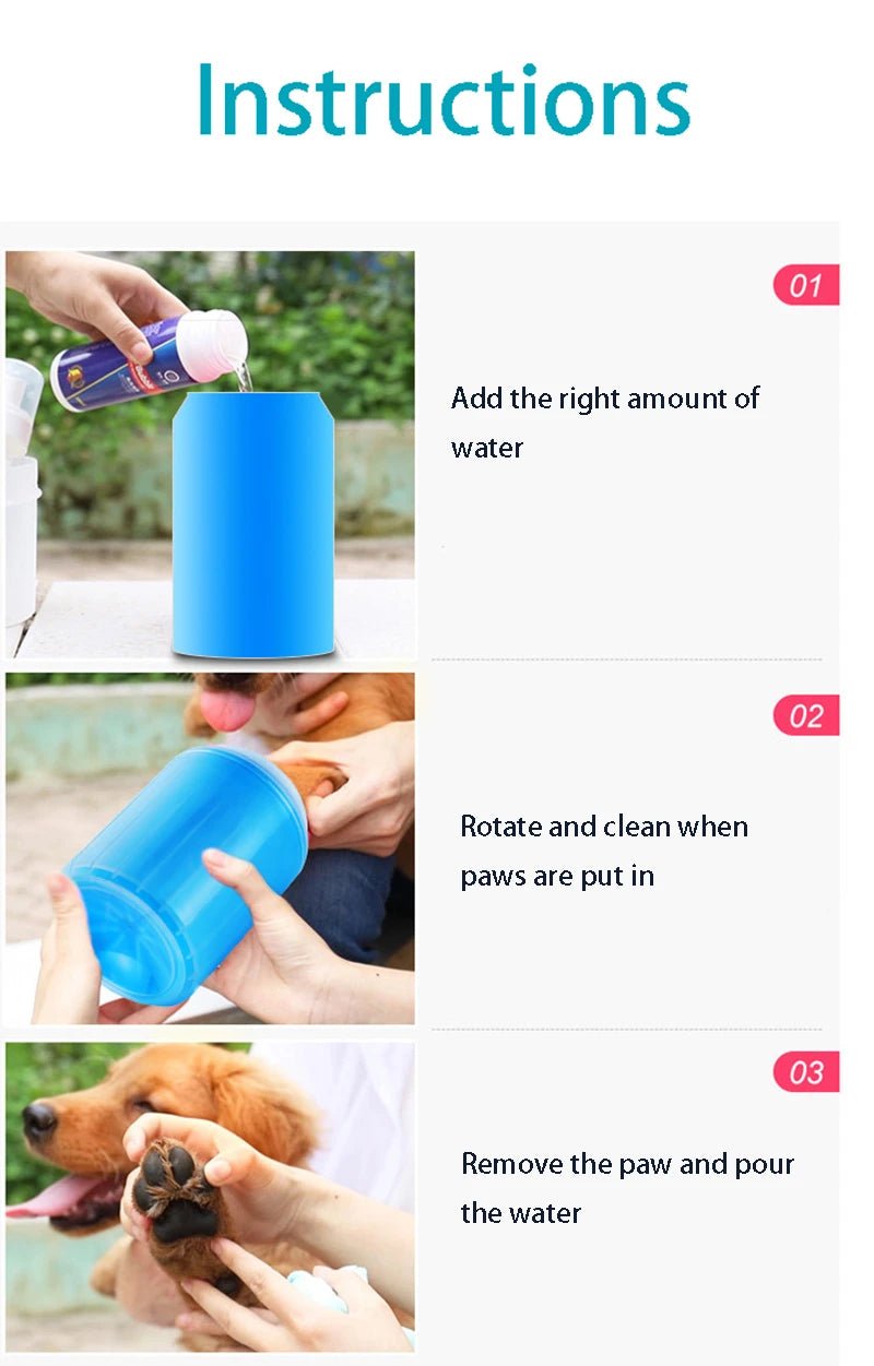 Soft Silicone Material Pet Foot Wash Cup, Cat and Dog Foot Cleaner, Portable Massage, Bath Cleaning Supplies - Checkouts UK