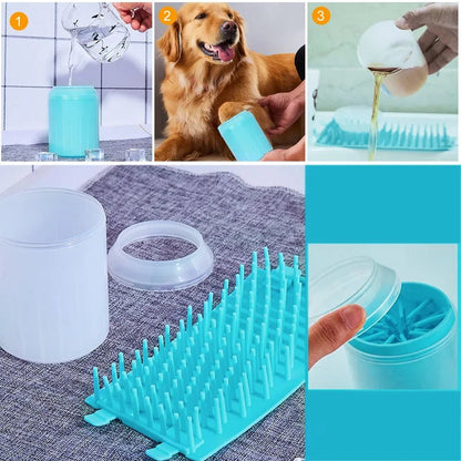 Soft Silicone Material Pet Foot Wash Cup, Cat and Dog Foot Cleaner, Portable Massage, Bath Cleaning Supplies - Checkouts UK
