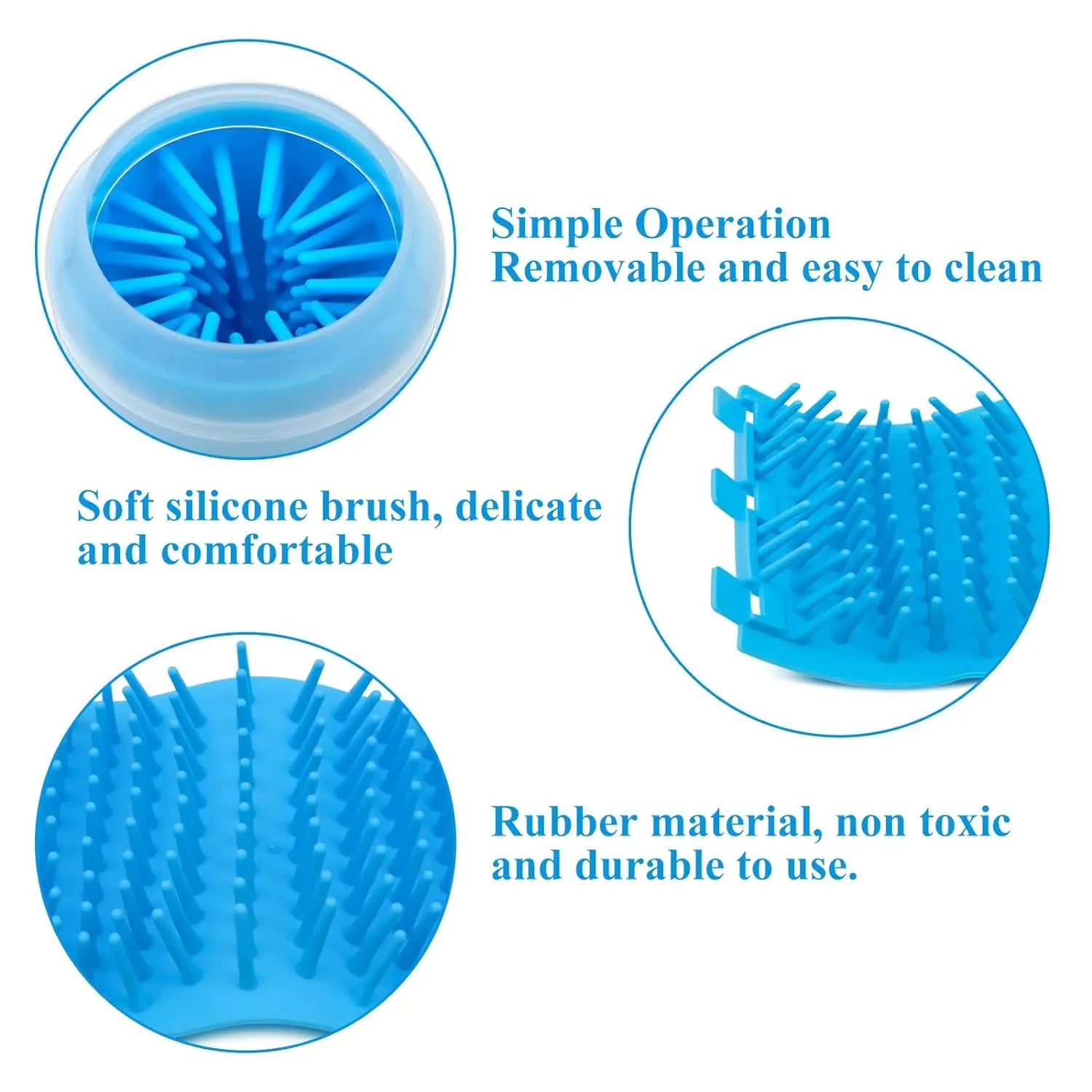 Soft Silicone Material Pet Foot Wash Cup, Cat and Dog Foot Cleaner, Portable Massage, Bath Cleaning Supplies - Checkouts UK