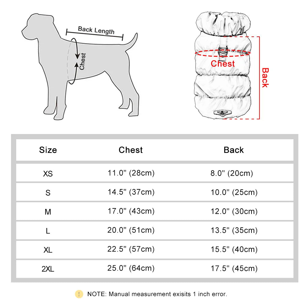 Soft Warm Dog Clothes Winter Padded Puppy Cat Coat Jacket For Small Medium Dogs Chihuahua French Bulldog Poodle Vest Pet Outfit - Furbury