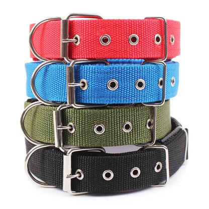 Solid Dog Collars Nylon Dog Collar For Small Medium Large Dogs Teddy Keji Pitbull Bulldog Beagle - Checkouts UK