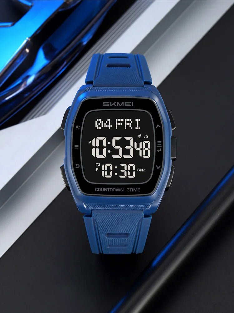 Sport Digital Wristwatch For Men Women Chrono Count Down Timer Watch World Time Waterproof Electronic Watches Reloj Hombre - Checkouts USA