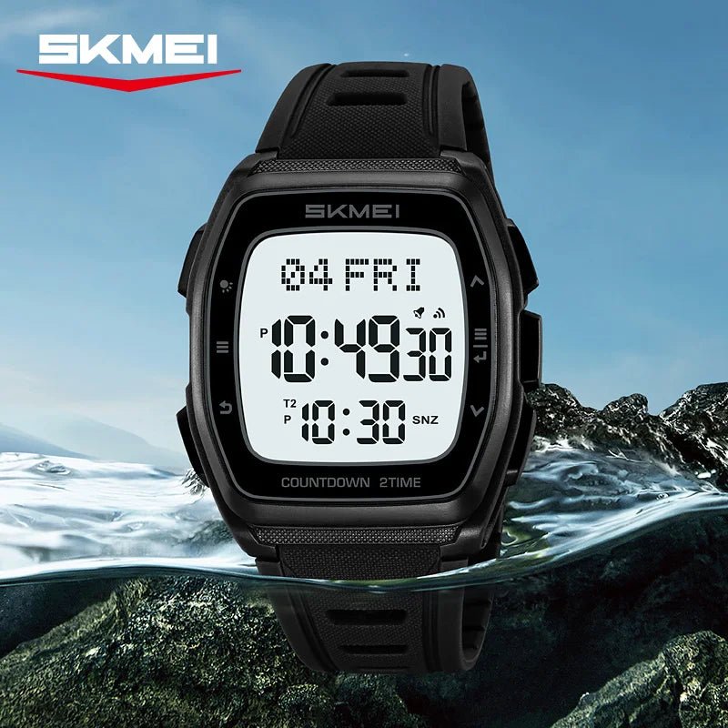 Sport Digital Wristwatch For Men Women Chrono Count Down Timer Watch World Time Waterproof Electronic Watches Reloj Hombre - Checkouts USA