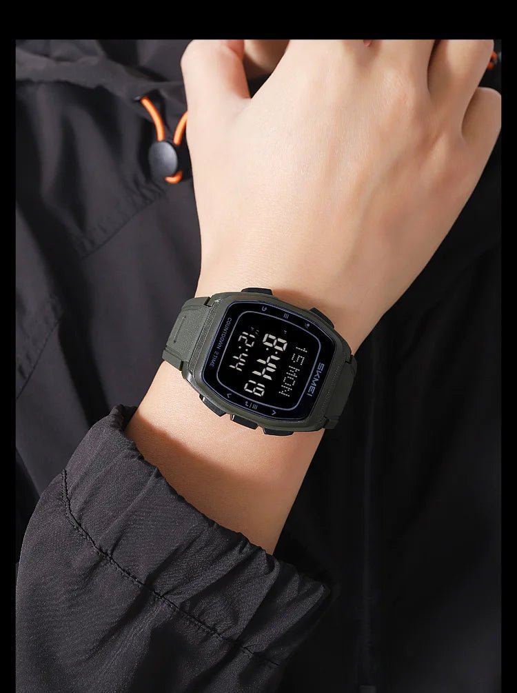 Sport Digital Wristwatch For Men Women Chrono Count Down Timer Watch World Time Waterproof Electronic Watches Reloj Hombre - Checkouts USA