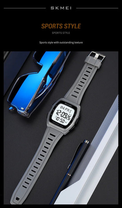 Sport Digital Wristwatch For Men Women Chrono Count Down Timer Watch World Time Waterproof Electronic Watches Reloj Hombre - Checkouts USA