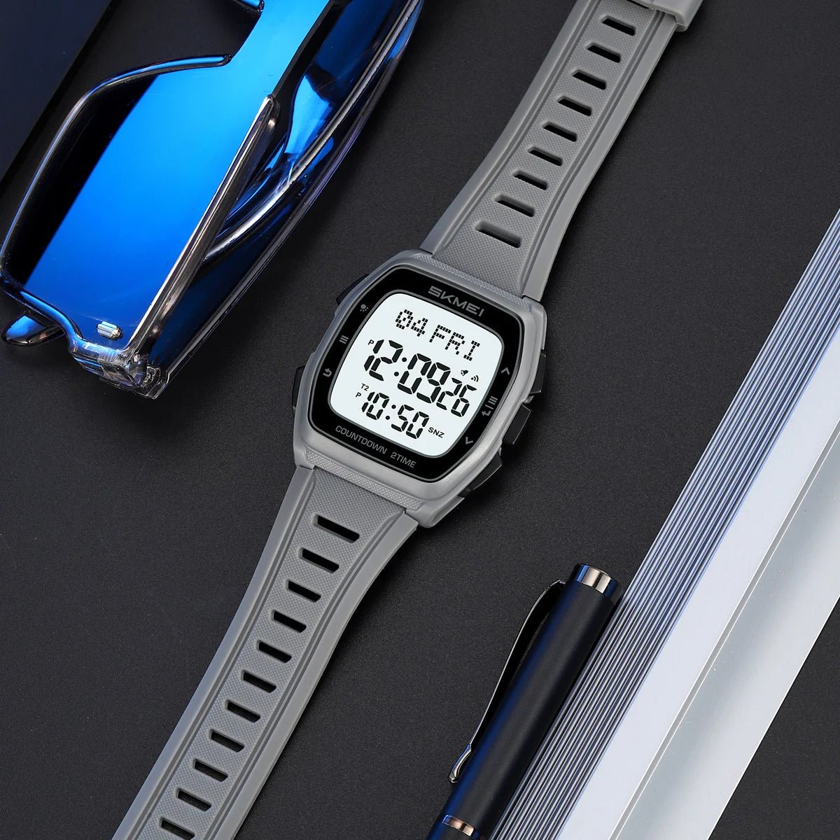 Sport Digital Wristwatch For Men Women Chrono Count Down Timer Watch World Time Waterproof Electronic Watches Reloj Hombre - Checkouts USA