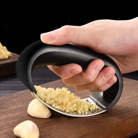 Stainless Steel Garlic Press Crusher Manual Garlic Mincer Chopping Garlic Tool Fruit Vegetable Tools Kitchen Accessories Gadget - Checkouts UK