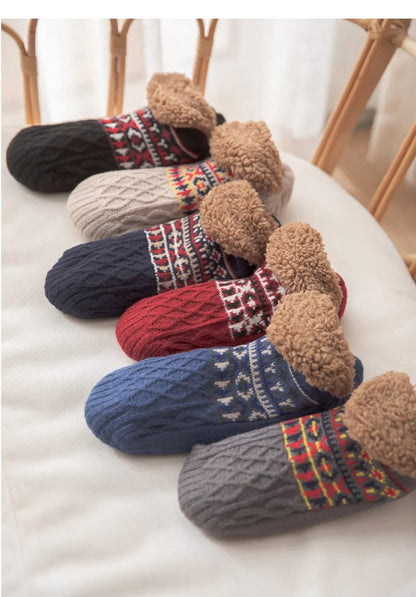 Super Warm Winter Non - slip Floor Socks Women Men Snow Socks Sleep Carpet Socks Slippers Socks Women Velvet Boot Unsiex Home Wear - Checkouts UK
