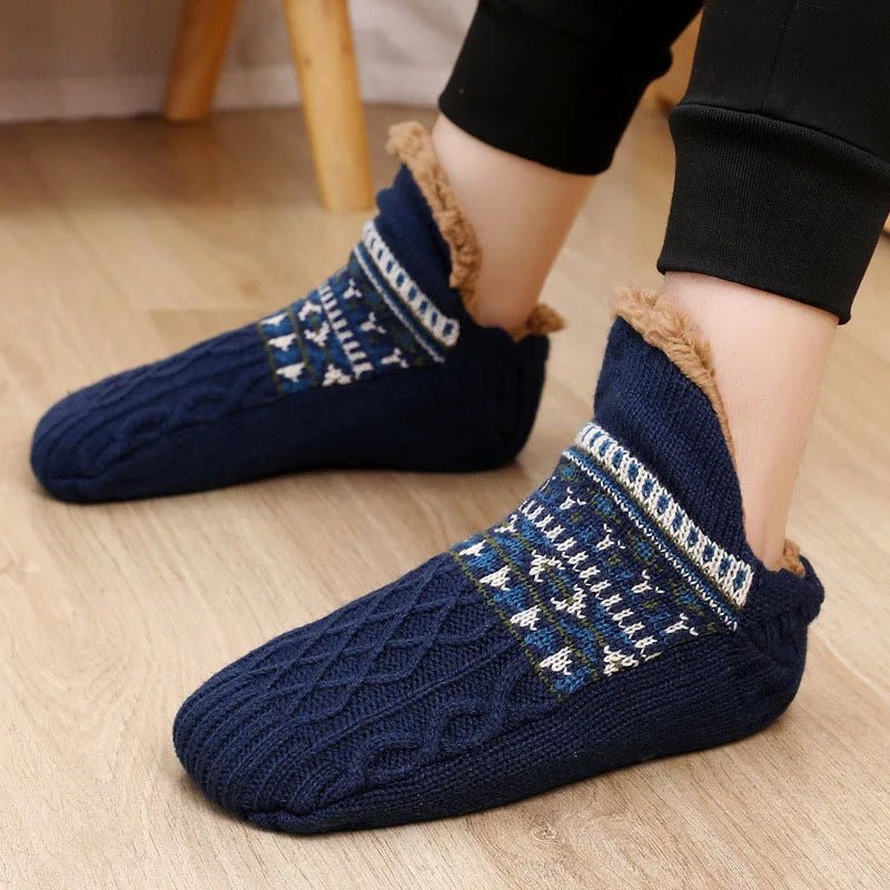 Super Warm Winter Non - slip Floor Socks Women Men Snow Socks Sleep Carpet Socks Slippers Socks Women Velvet Boot Unsiex Home Wear - Checkouts UK