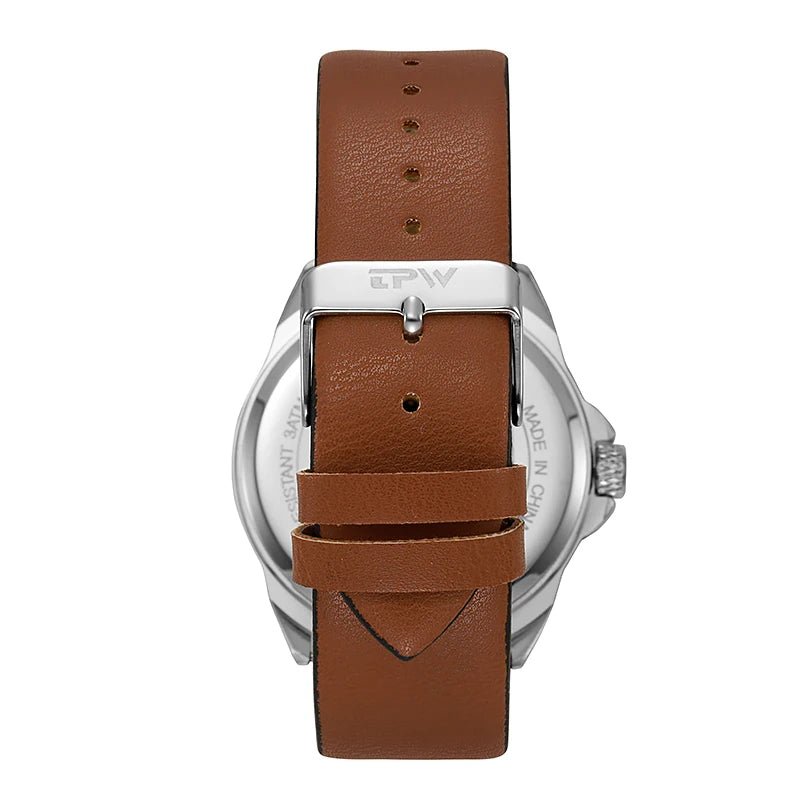 TPW Classic Field Watch Fabric Strap Stitched Leather Band 42mm - Checkouts USA