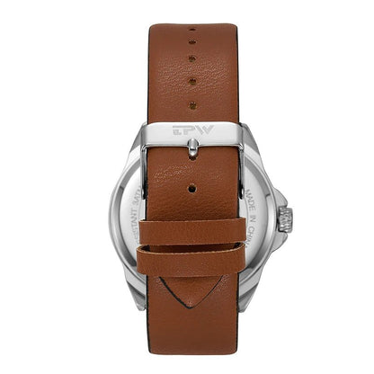 TPW Classic Field Watch Fabric Strap Stitched Leather Band 42mm - Checkouts USA