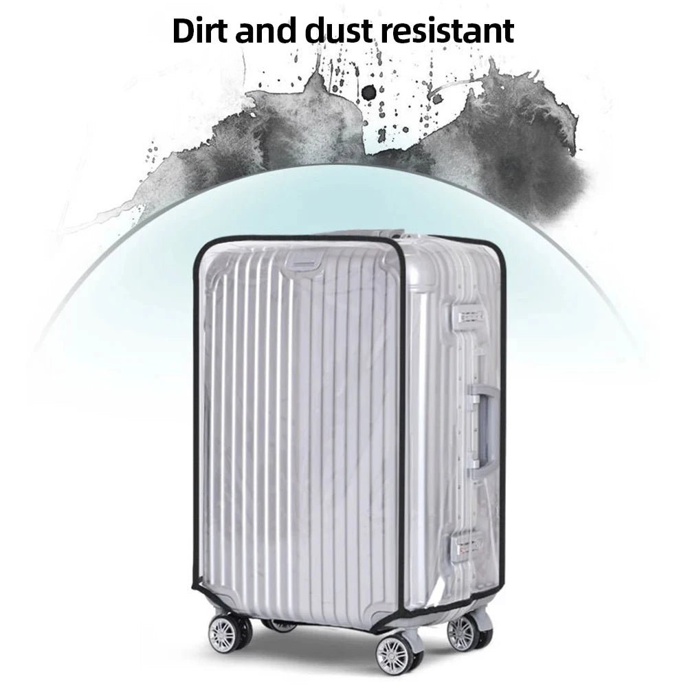 Transparent PVC Luggage Cover for Cross - border Travel, Suitcase Protective Sleeve with Handle, Dustproof Sports Design - Checkouts UK