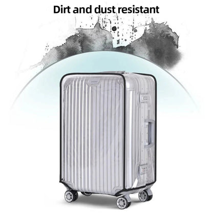 Transparent PVC Luggage Cover for Cross - border Travel, Suitcase Protective Sleeve with Handle, Dustproof Sports Design - Checkouts UK
