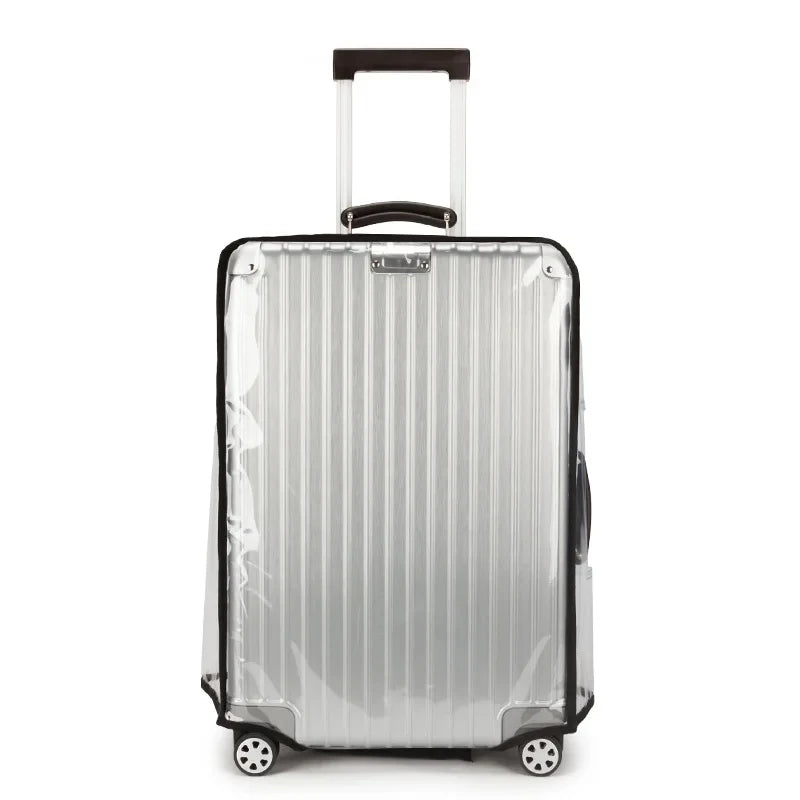 Transparent PVC Luggage Cover for Cross - border Travel, Suitcase Protective Sleeve with Handle, Dustproof Sports Design - Checkouts UK
