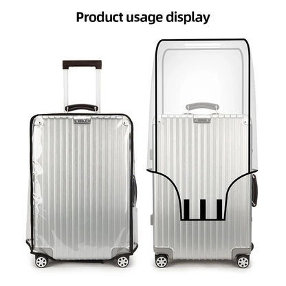 Transparent PVC Luggage Cover for Cross - border Travel, Suitcase Protective Sleeve with Handle, Dustproof Sports Design - Checkouts UK