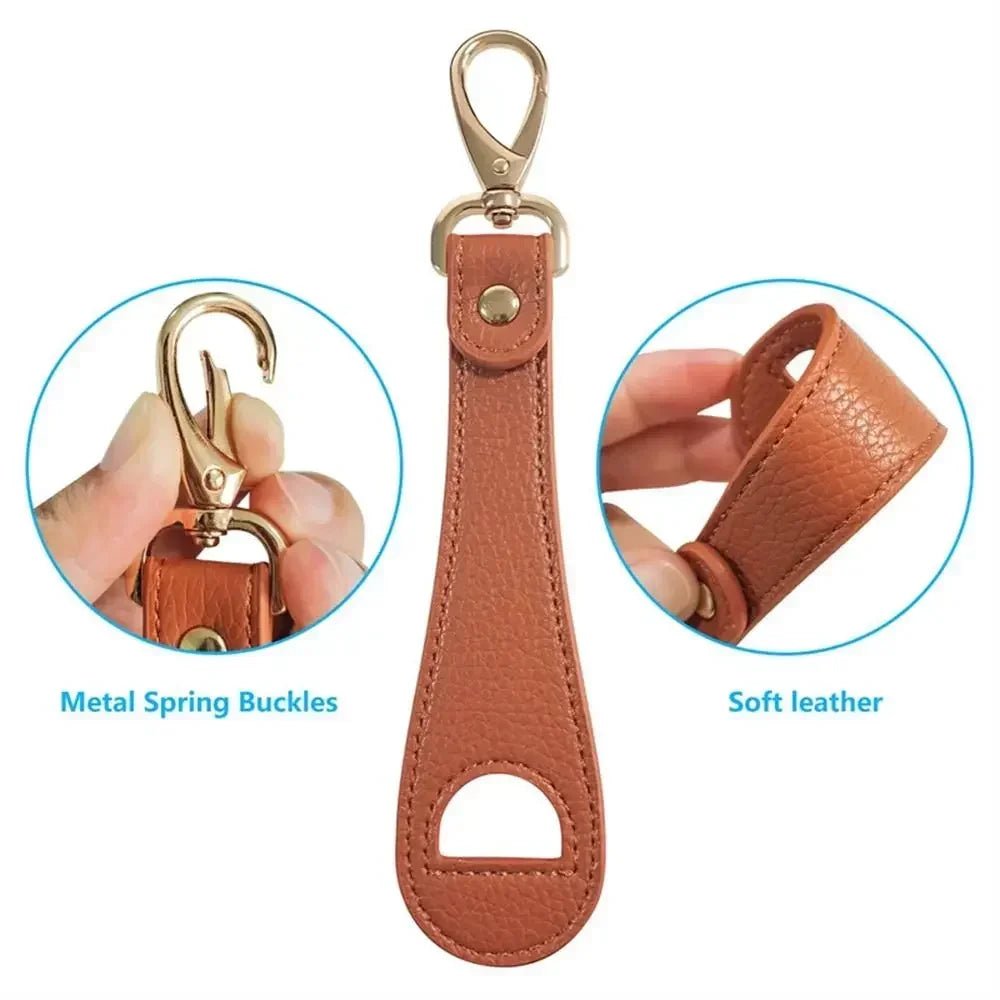 Travel Hat Clip Leather Simple Golf Baseball Hat Clip Summer Hat Strap Towel Glove Storage Wallet Buckle Hands - free Latch Clip - Checkouts UK