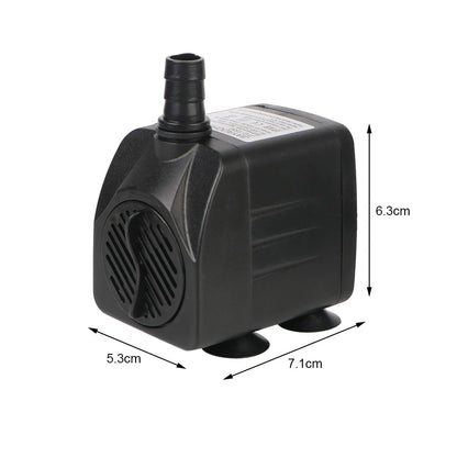 Ultra - quiet Water Pump with 12 LED Light for Garden Aquarium Fish Tank Bird Bath Fountain with Power Cord Submersible Fountain - Checkouts UK