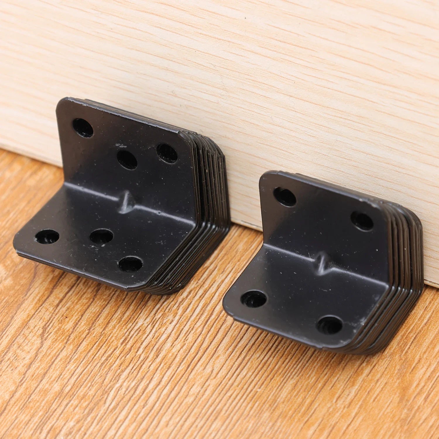 Universal Stainless Steel Corner Brackets 90 Degree Right Angle Fixed Bracket Wood Bedframe Cabinet Furniture Hardware Connector - Checkouts USA