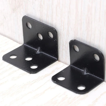 Universal Stainless Steel Corner Brackets 90 Degree Right Angle Fixed Bracket Wood Bedframe Cabinet Furniture Hardware Connector - Checkouts USA